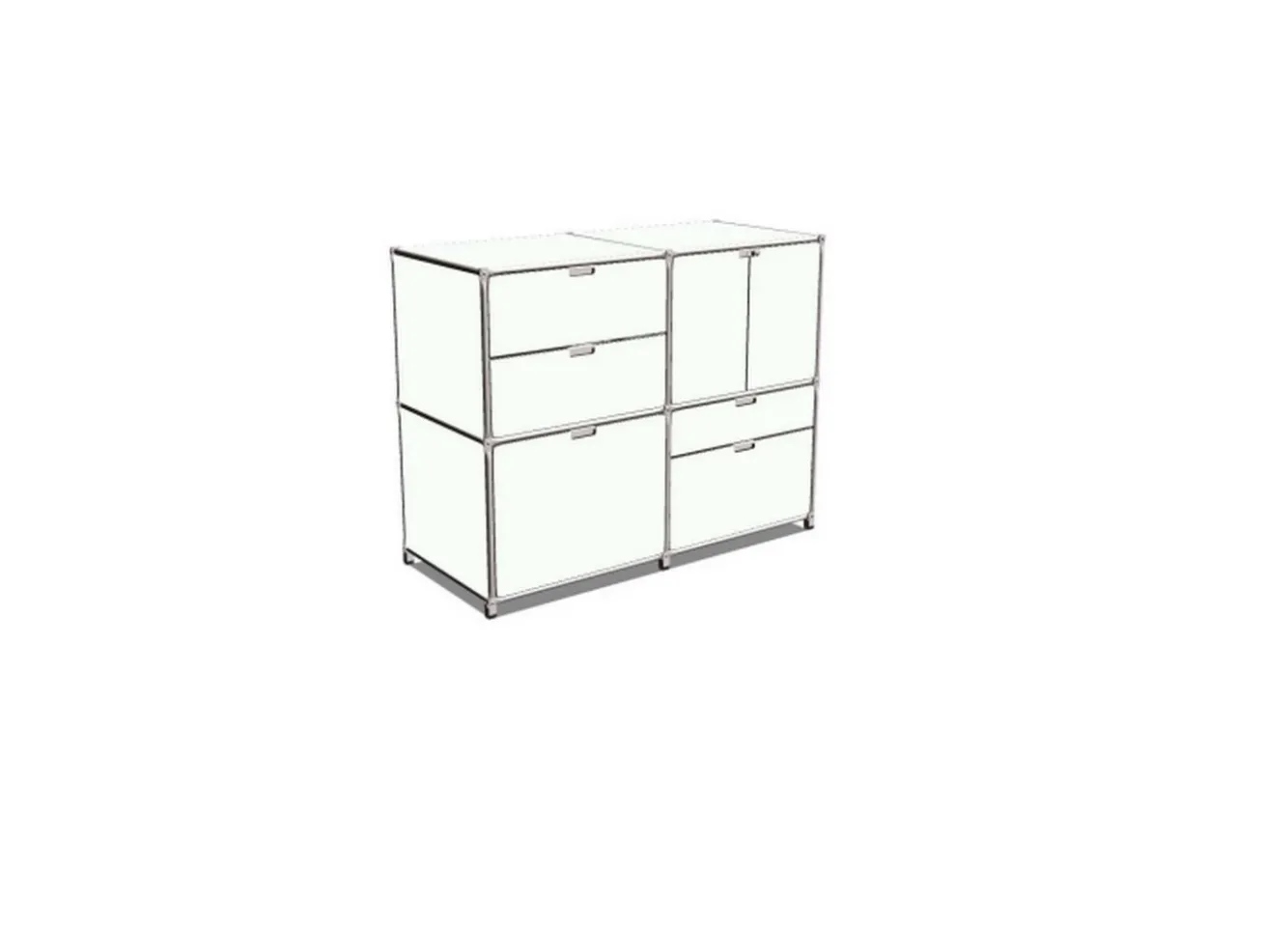 Thekenschrank weiß H 115 cm