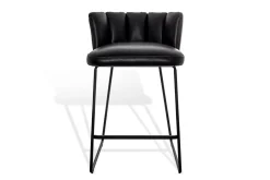 Thekenstuhl Gaia Leder schwarz H 90cm