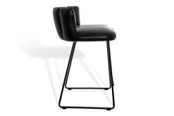 Thekenstuhl Gaia Leder schwarz H 90cm