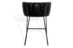 Thekenstuhl Gaia Leder schwarz H 90cm