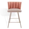 Thekenstuhl Gaia ohne Arm Cord rosa