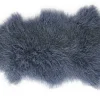 Tibetanisches Lammfell blau B 80 cm