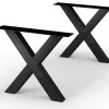 Tischbein Set Sunderland X-Form schwarz