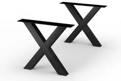 Tischbein Set Sunderland X-Form schwarz