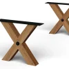 Tischbein Set Ydun X-Form lackiert