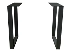 Tischbein U schwarz schmal 2er