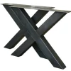 Tischgestell Cross Eisen schwarz 2-er Set Profil 10 10