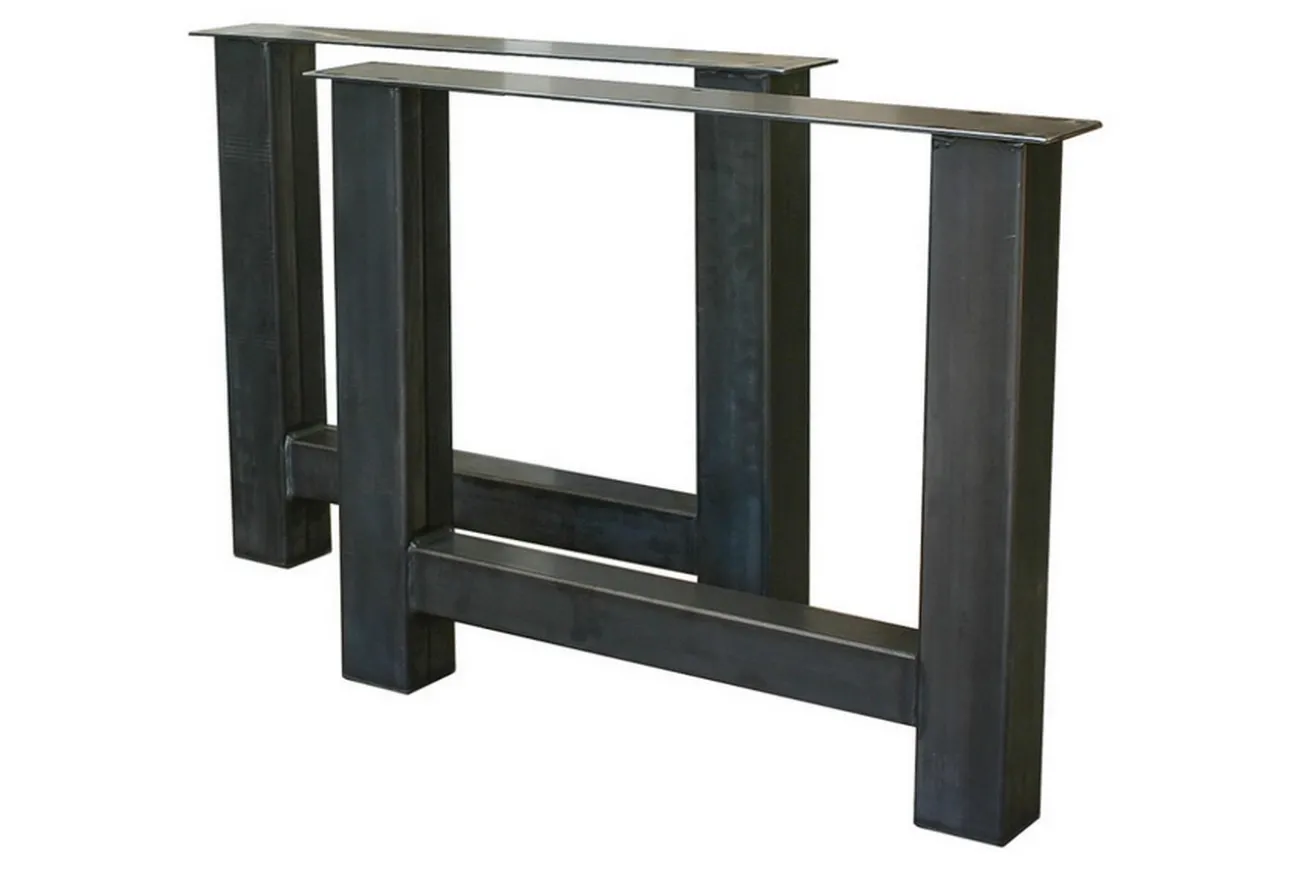 Tischgestell 2-er Set Eisen schwarz 90