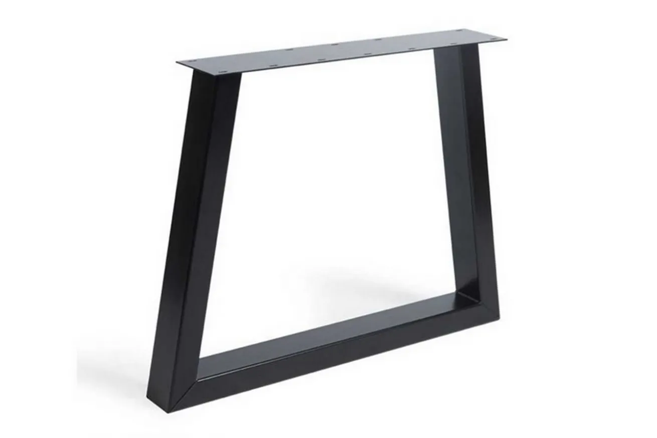 Tischgestell Trapez Metall schwarz 2er Set
