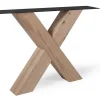Tischgestell X Eiche massiv 2er Set