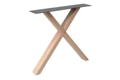 Tischgestell X Eiche massiv 2 er Set