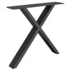 Tischgestell X Metall schwarz 2er Set