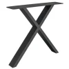 Tischgestell X Metall schwarz 2er Set