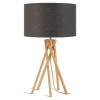 Tischlampe Kilimanjaro Bambus Textil grau