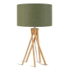 Tischlampe Kilimanjaro Bambus Textil grün