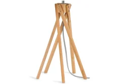 Tischlampe Kilimanjaro Bambus Textil hellgrau