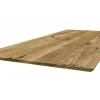Tischplatte 3 cm astige Eiche massiv schweizer Kante ab 60 cm konfigurierbar