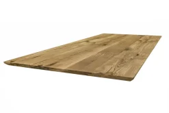 Tischplatte 3 cm astige Eiche massiv schweizer Kante ab 60 cm konfigurierbar
