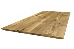 Tischplatte 4 cm astige Eiche massiv schweizer Kante ab 60 cm konfigurierbar