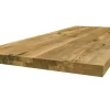 Tischplatte 6,5 cm astige Eiche massiv gerade Kante aufgedoppelt ab 60 cm konfigurierbar