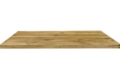 Tischplatte 6,5 cm astige Eiche massiv gerade Kante aufgedoppelt ab 60 cm konfigurierbar
