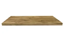 Tischplatte 8 cm astige Eiche massiv gerade Kante ab 60 cm konfigurierbar
