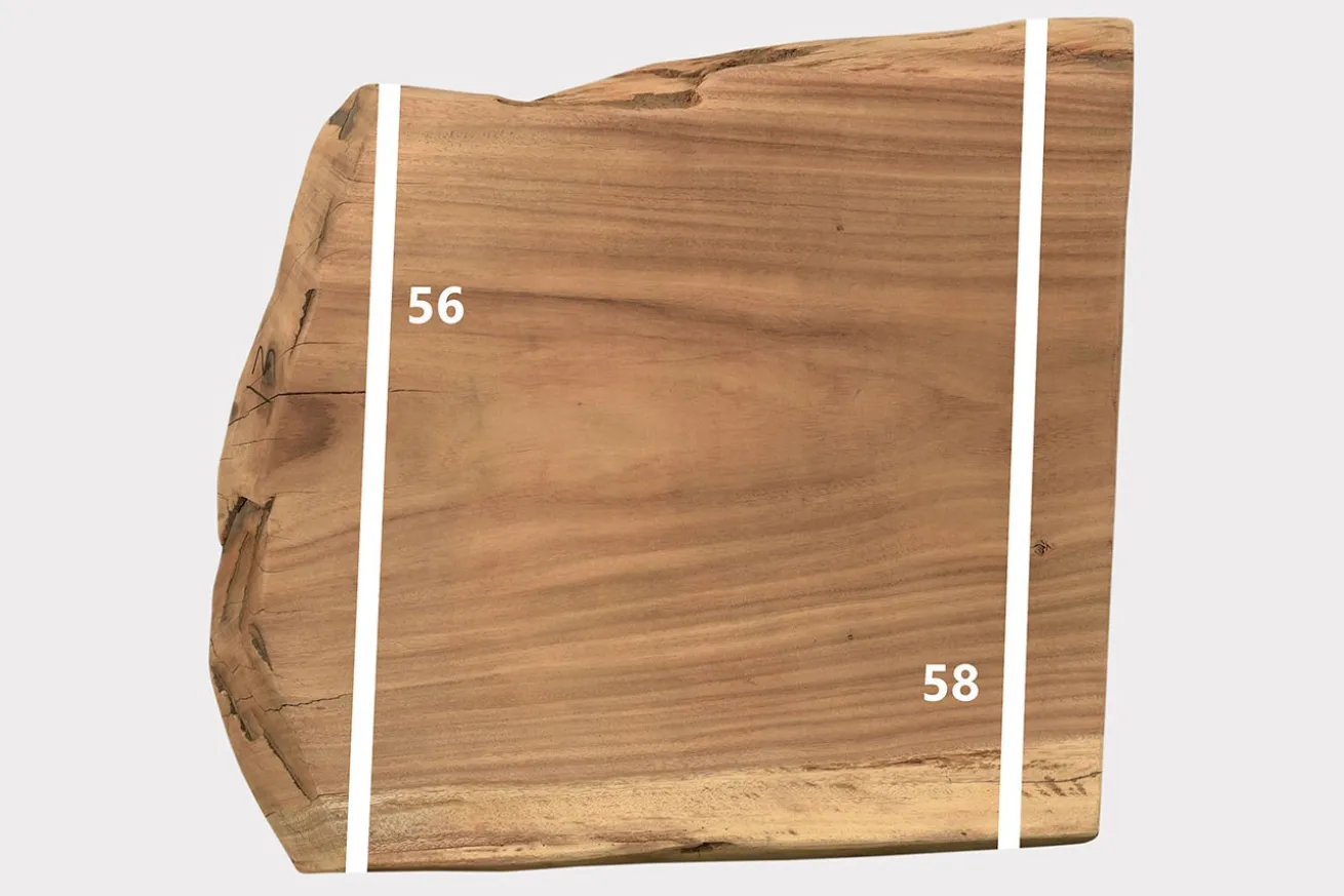 Tischplatte Mangoholz Monolith 70x57 cm