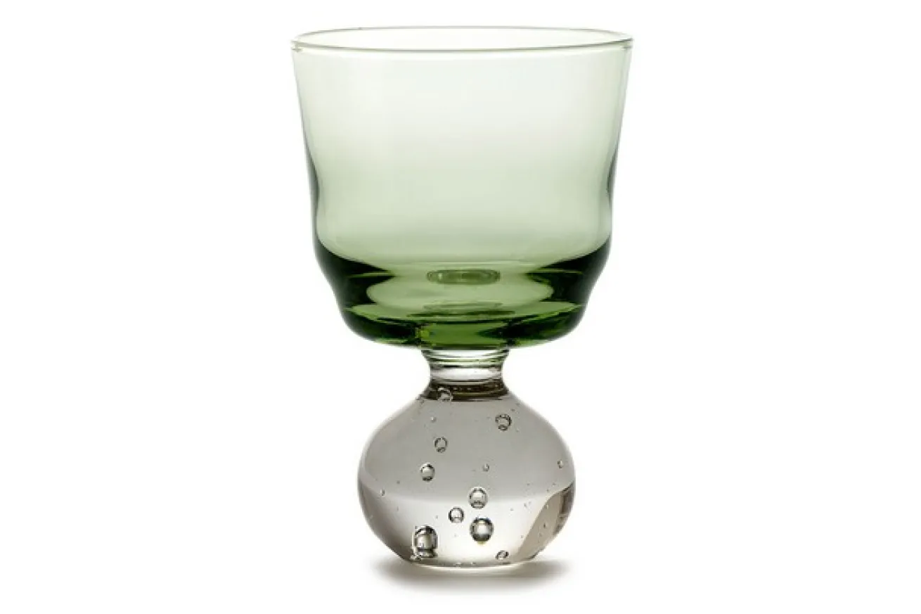 Trinkglas Eternal Snow grün-weiß H 9,5 cm