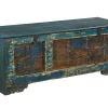 Truhenbank Vintage blau