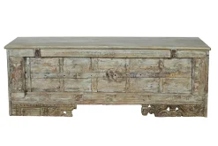 Truhenbank Vintage grau
