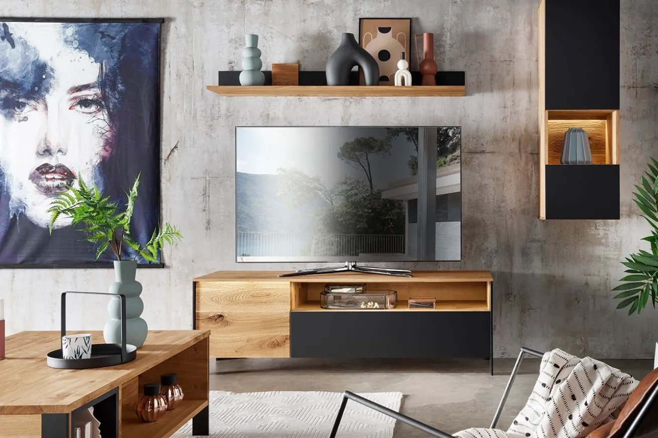 TV Board Benni Wildeiche natur B 154 cm