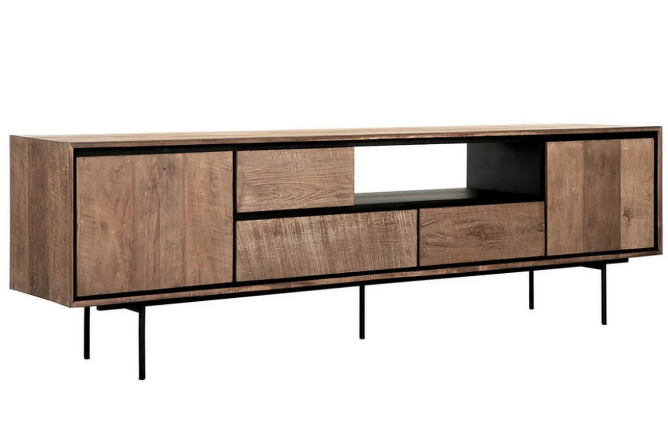 TV-Board Metropole Teak Metall B 195 cm
