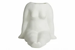 Vase Sitting Body Keramik weiß