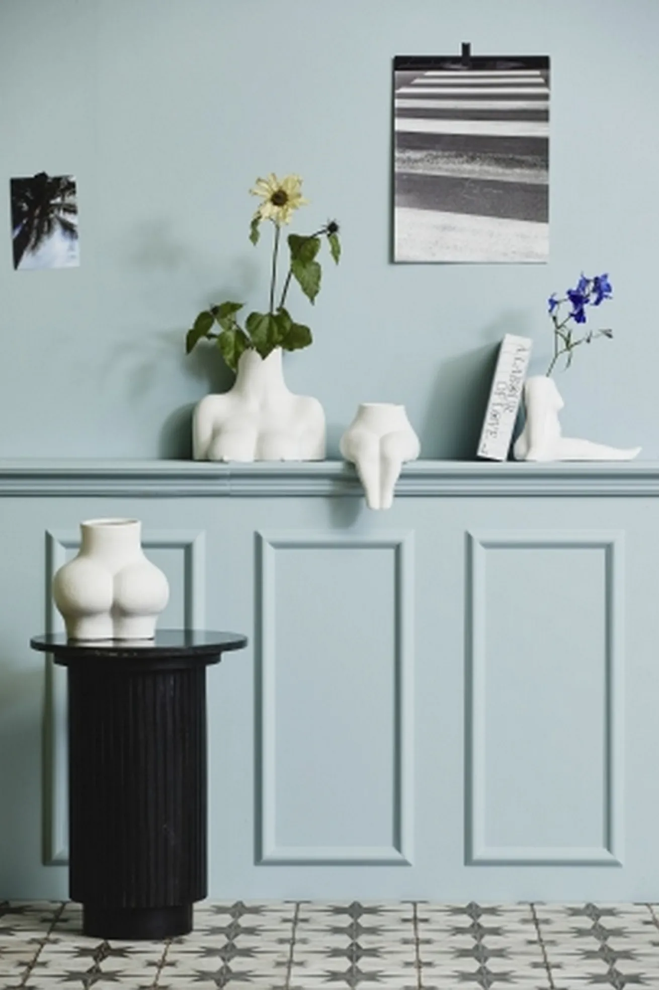 Vase Sitting Body Keramik weiß