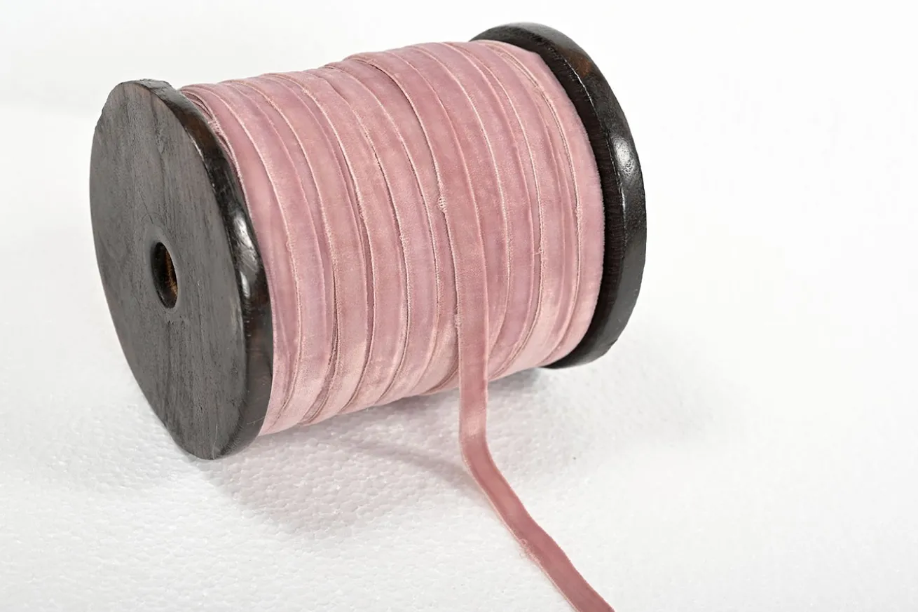 Velvet-Samt Band Ribbons 100m rosa