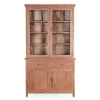 Vitrine Loft Teakholz massiv schmal