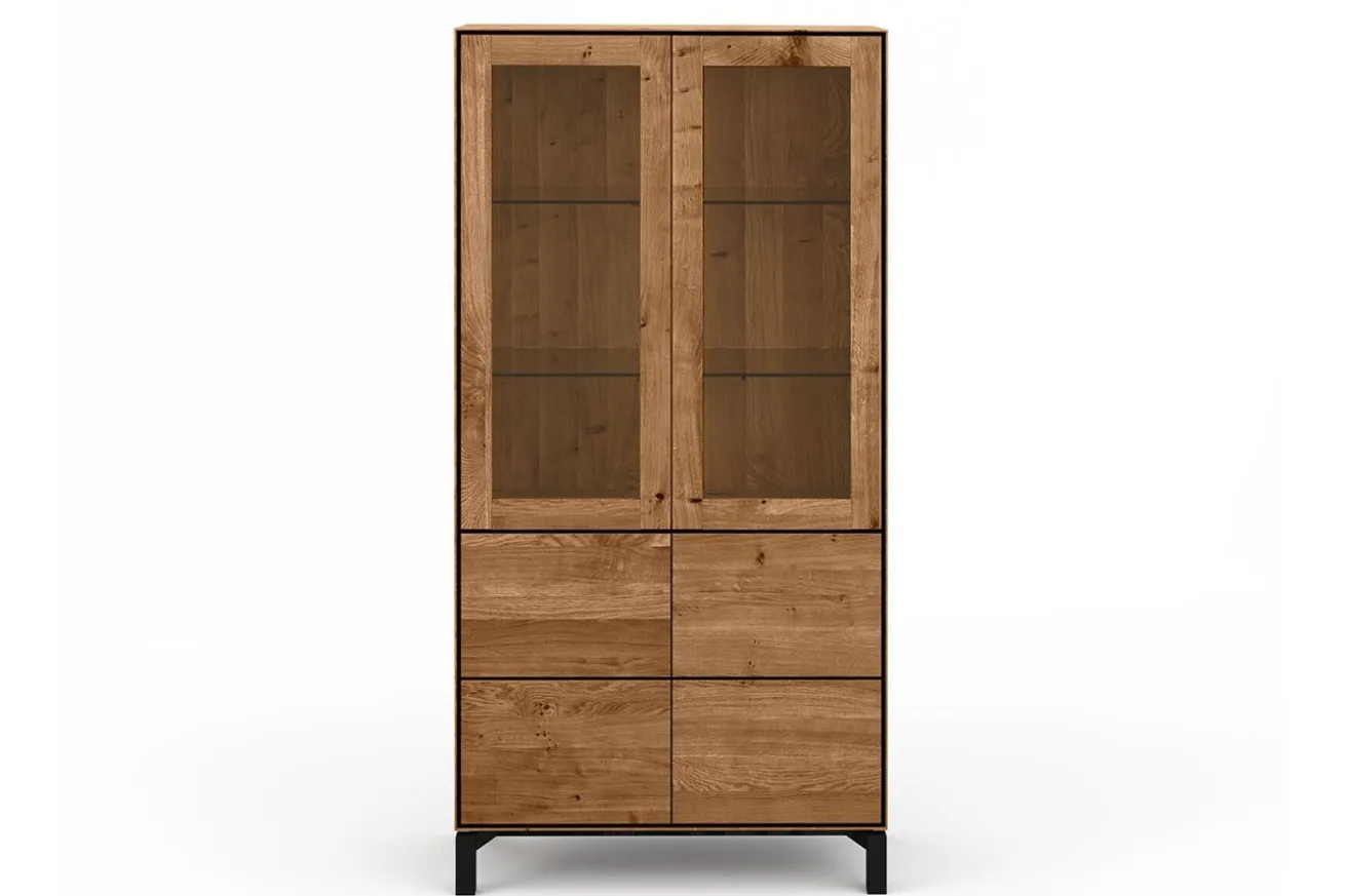 Vitrinenschrank Birmingham Eiche H 200 cm