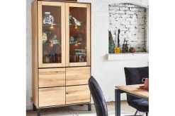 Vitrinenschrank Birmingham Eiche H 200 cm