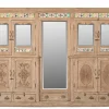 Vitrinenschrank Dutch Style mit Kacheln whitewashed