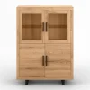 Vitrinenschrank Lucca Eiche H 180 cm