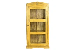 Vitrinenschrank Vintage gelb