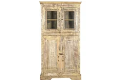 Vitrinenschrank Vintage gelb