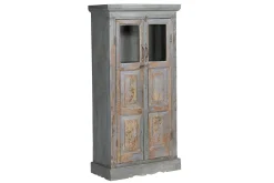 Vitrinenschrank Vintage grau