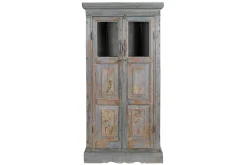 Vitrinenschrank Vintage grau