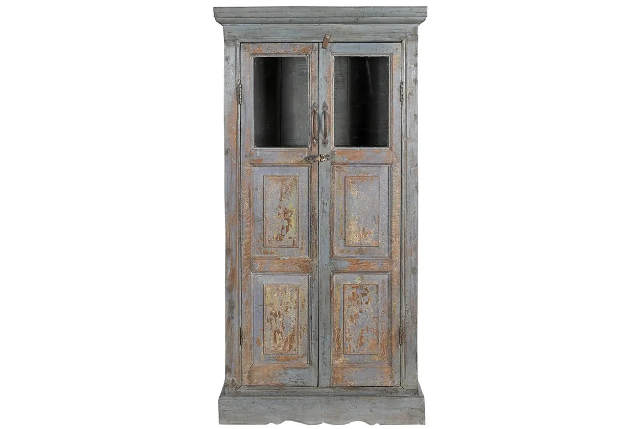 Vitrinenschrank Vintage grau