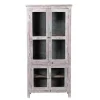 Vitrine Vintage weiß H 194 cm