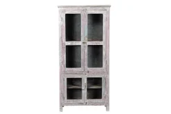 Vitrine Vintage weiß H 194 cm
