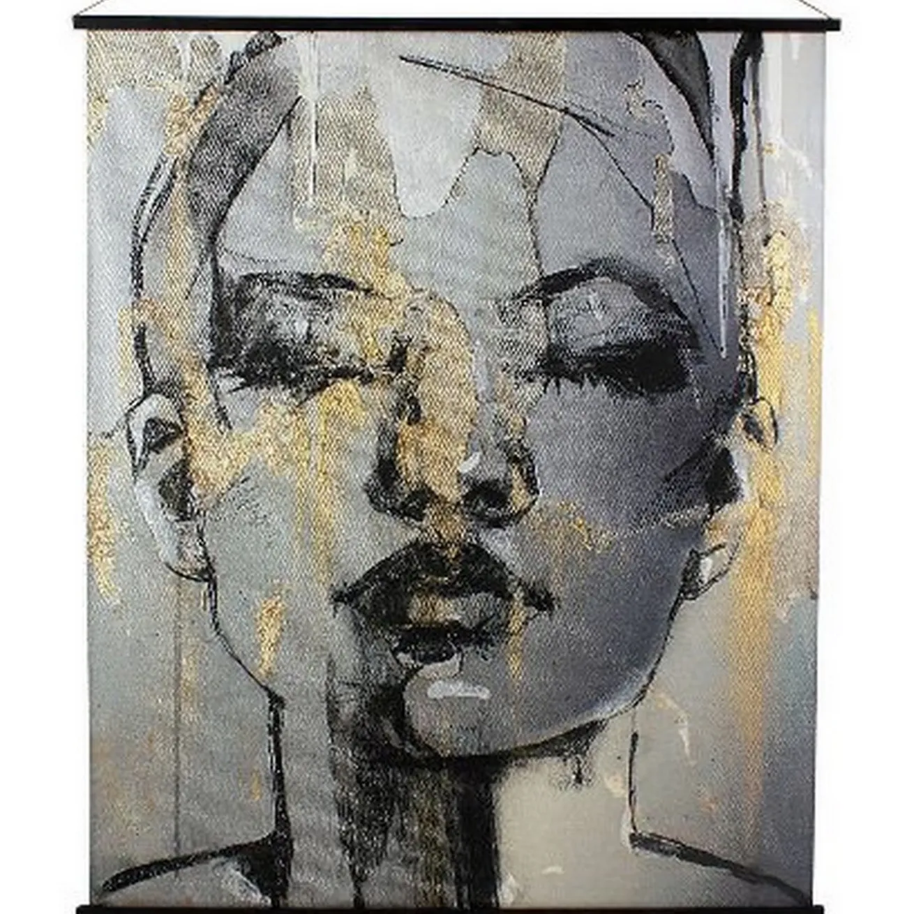 Wandbild abstrakte Frau H 170 cm