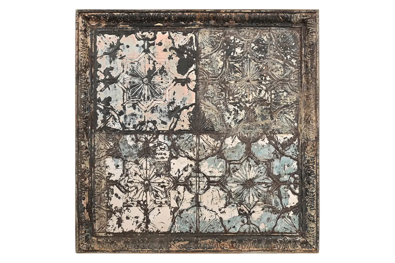 Wandbild aus Metall Vintage