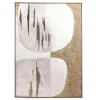 Wandbild Dolmen gold H 140 cm